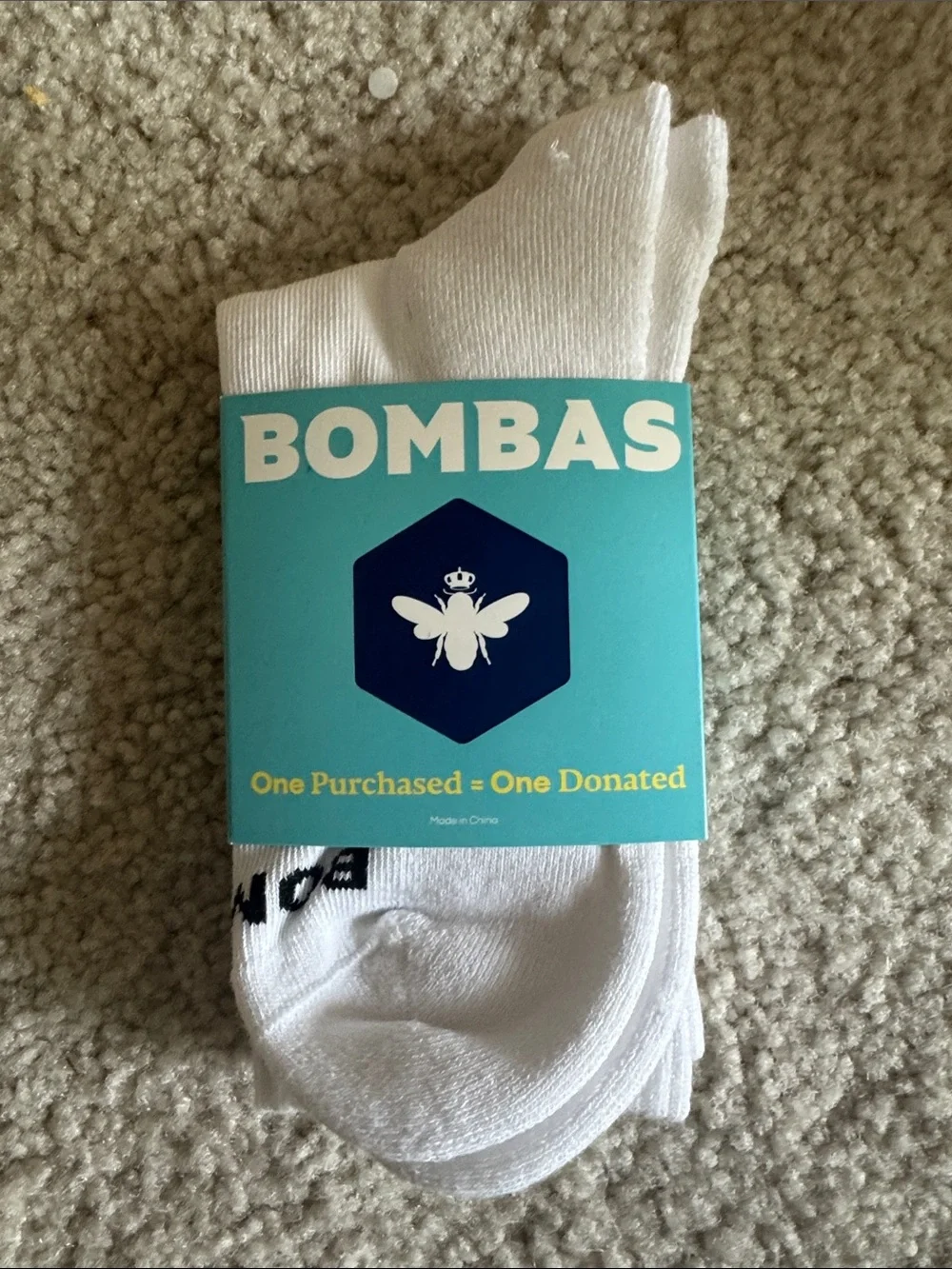 Bombas White Ankle Socks - Comfort Cushioned Pair